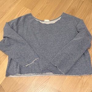 American Vintage Heathered Blue Long-Sleeve Sweatshirt